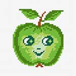 O·1104: Зелене яблуко з обличчям 